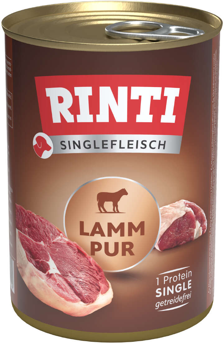 RINTI Hunde-Nassfutter Singlefleisch Pur Lamm